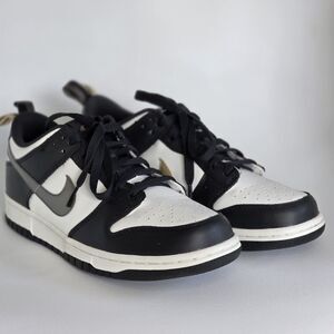 Nike Dunk Low SE GS Off Noir Metallic Pewter Gold 7y  panda B&W